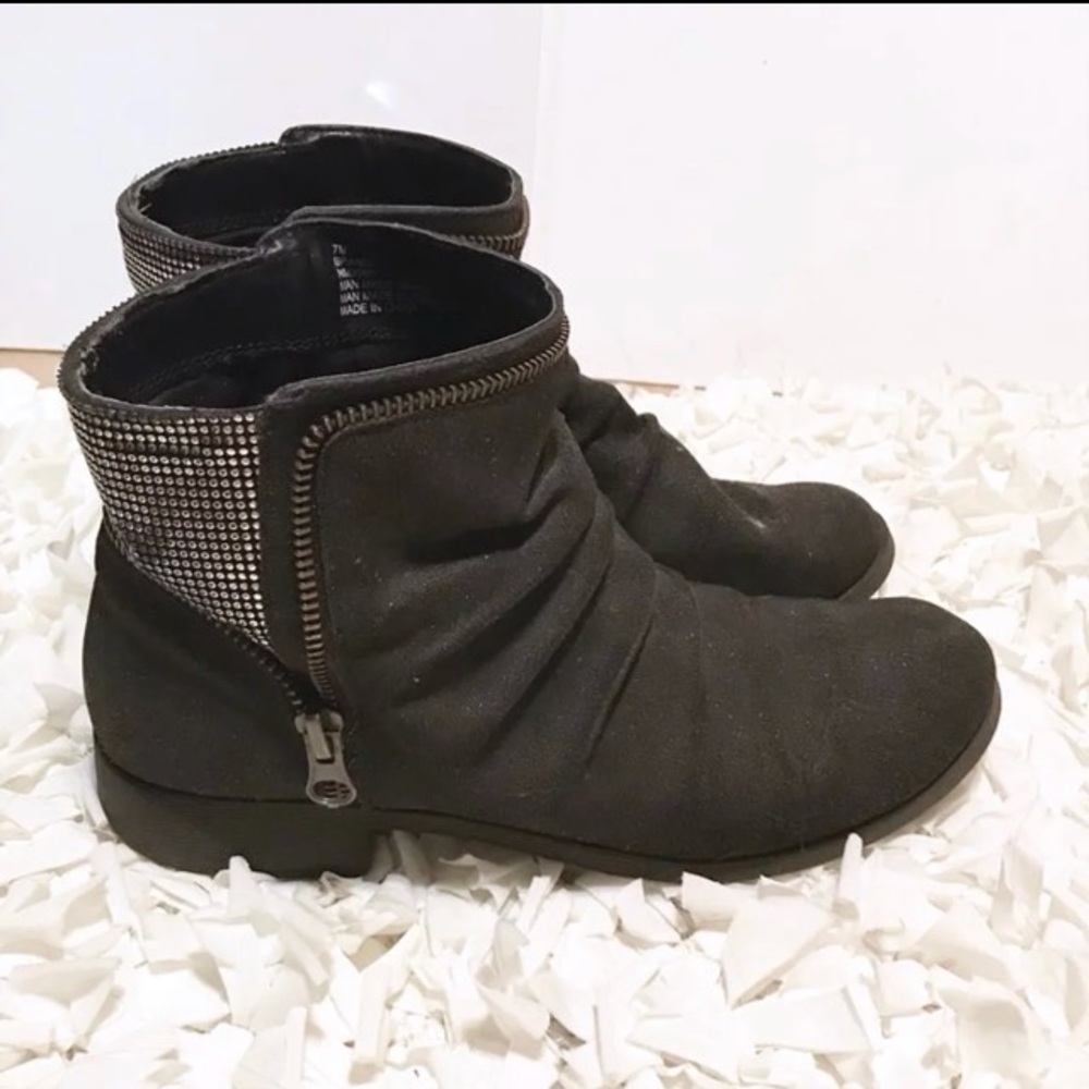 MIA Studded Ankle Boots Black Brandi